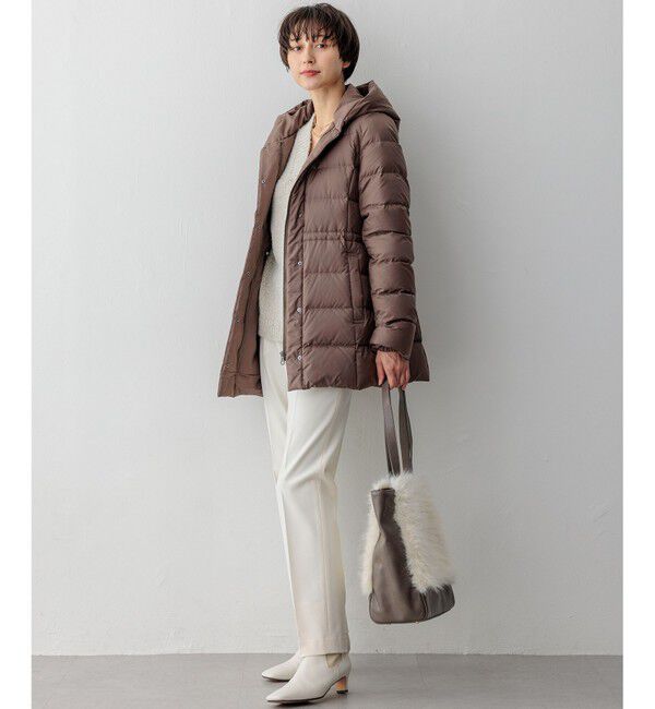 23区「【VERY掲載/新色追加】シレータフタ ミドル丈 ダウンコート」|ダウン|