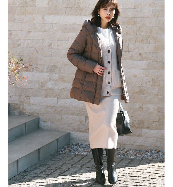 23区「【VERY掲載/新色追加】シレータフタ ミドル丈 ダウンコート」|ダウン|