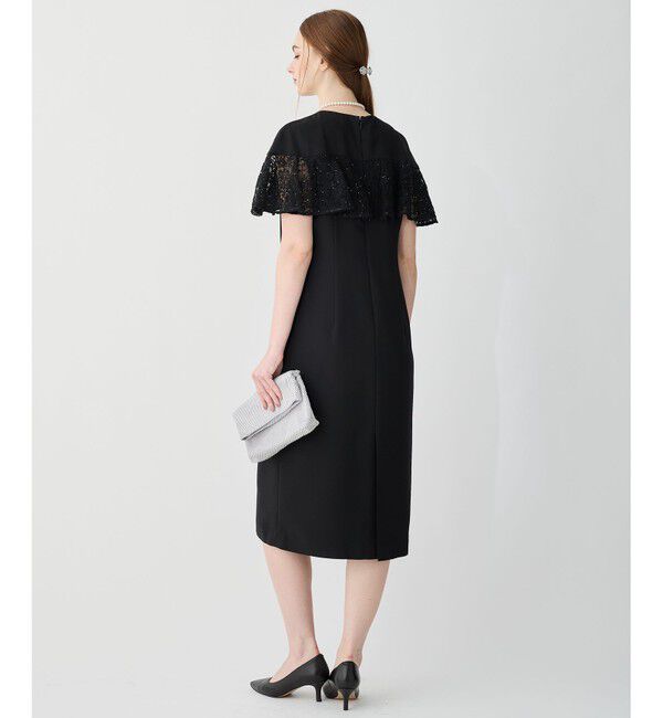 23区「【APPLAUDIR】スパンコールレース フリルコンビドレス」|ドレス|