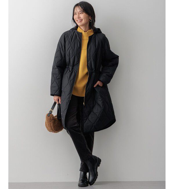 23区「【洗える/撥水加工】中綿 ロング パディング アウター」|ダウン|