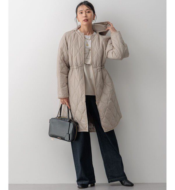 23区「【洗える/撥水加工】中綿 ロング パディング アウター」|ダウン|