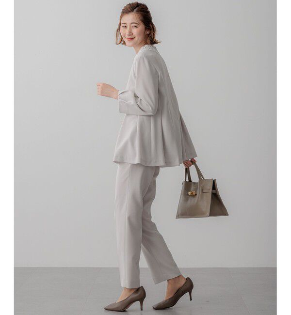 23区「【VERYコラボ】トリアセダブルジョーゼット レース襟 ブラウス」|シャツ・ブラウス|