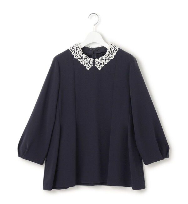 23区「【VERYコラボ】トリアセダブルジョーゼット レース襟 ブラウス」|シャツ・ブラウス|