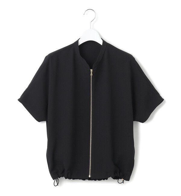 23区「【一部店舗限定/吸水速乾/UVカット/接触冷感】ストレッチジョーゼット フレンチスリーブ ブルゾン」|ブルゾン・スタジャン|