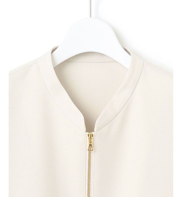 23区「【一部店舗限定/吸水速乾/UVカット/接触冷感】ストレッチジョーゼット フレンチスリーブ ブルゾン」|ブルゾン・スタジャン|