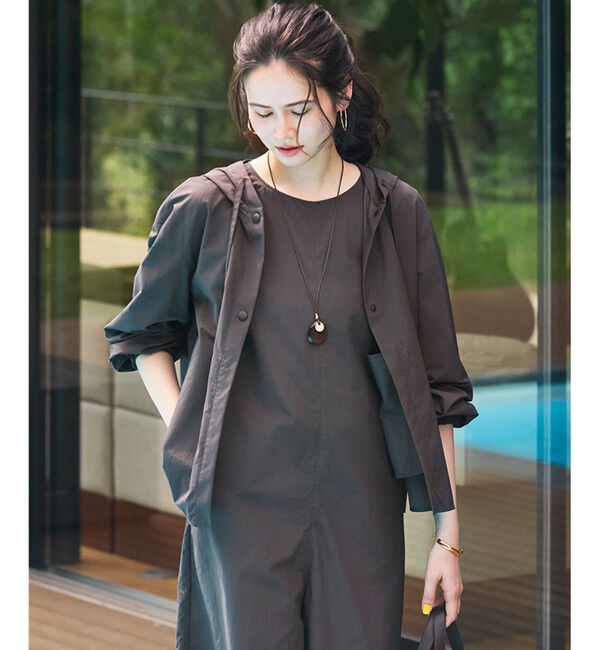 23区「【SLOW/一部店舗限定】UVカット/撥水/接触冷感 ナイロンタスランタフタ ライトブルゾン」|ブルゾン・スタジャン|グレー系