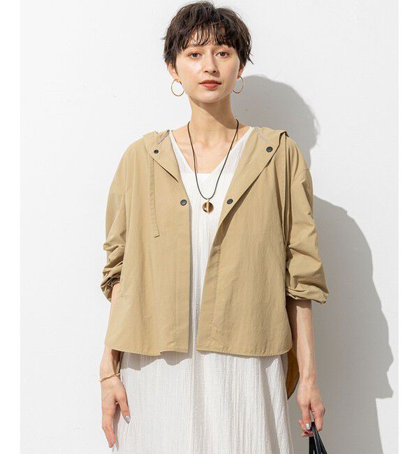 23区「【SLOW/一部店舗限定】UVカット/撥水/接触冷感 ナイロンタスランタフタ ライトブルゾン」|ブルゾン・スタジャン|ベージュ系