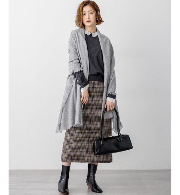 23区「【LEE掲載】ピュアカシミヤ フリンジ ストール」|ストール|