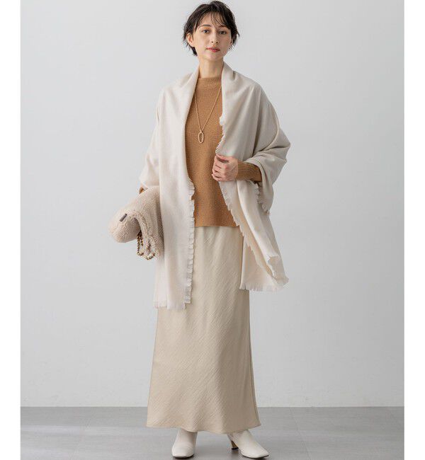 23区「【LEE掲載】ピュアカシミヤ フリンジ ストール」|ストール|