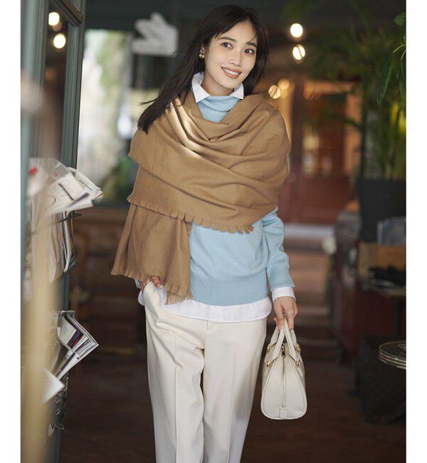 23区「【LEE掲載】ピュアカシミヤ フリンジ ストール」|ストール|