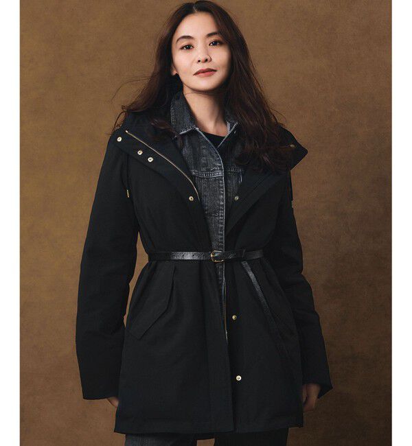 23区「【一部店舗限定/滝沢眞規子さん着用/撥水加工】ミリタリー フーデット ダウンコート」|ダウン|ブラック系