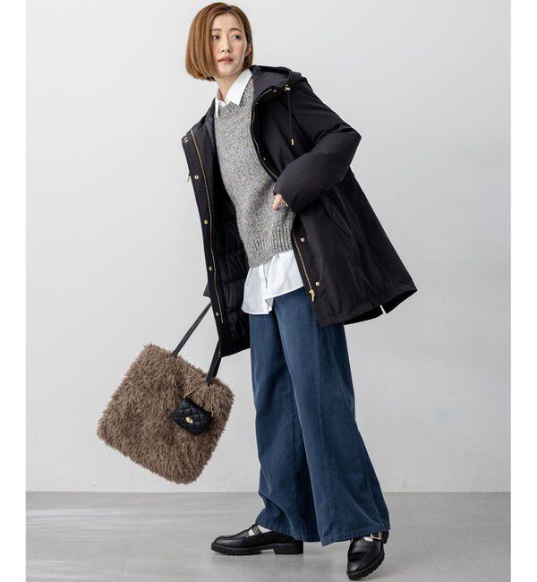 23区「【一部店舗限定/滝沢眞規子さん着用/撥水加工】ミリタリー フーデット ダウンコート」|ダウン|