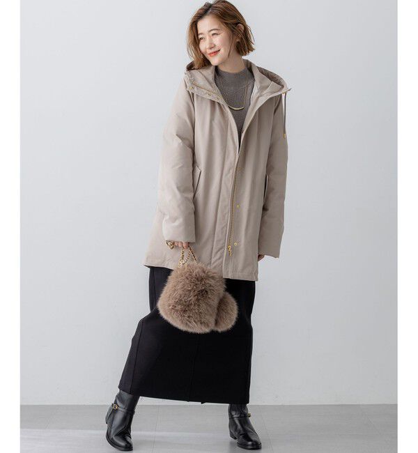 23区「【一部店舗限定/滝沢眞規子さん着用/撥水加工】ミリタリー フーデット ダウンコート」|ダウン|