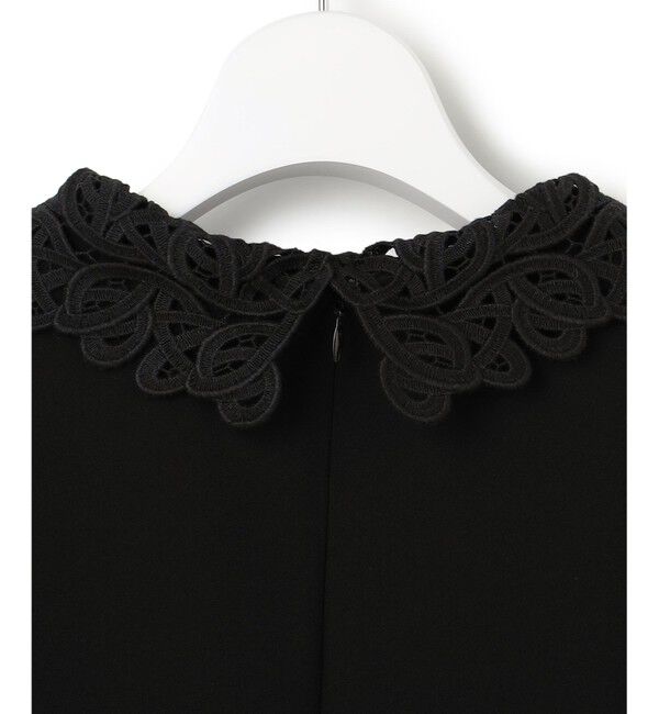 23区「【セットアップ対応/洗える】トリアセダブルジョーゼット 2WAYレース襟 ペプラムブラウス」|シャツ・ブラウス|