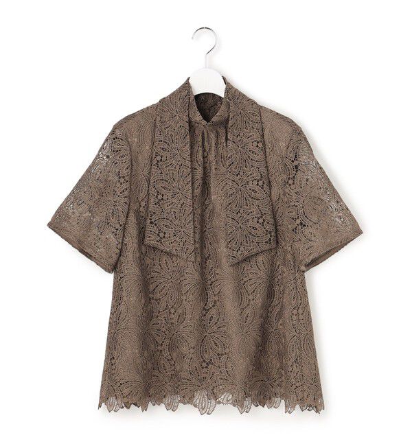 23区「【APPLAUDIR】Brocheリボンブーケレース ブラウス」|シャツ・ブラウス|