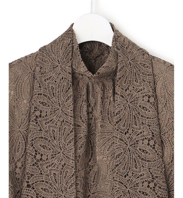 23区「【APPLAUDIR】Brocheリボンブーケレース ブラウス」|シャツ・ブラウス|