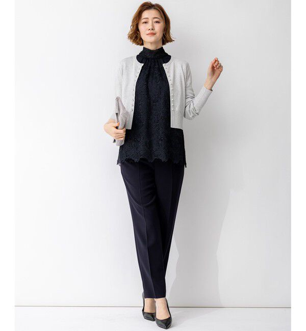 23区「【APPLAUDIR】Brocheリボンブーケレース ブラウス」|シャツ・ブラウス|