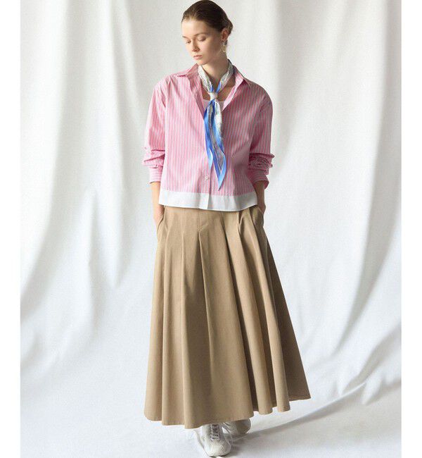 23区「【Oggi掲載】CANCLINI レギュラーカラー ストライプ クロップドシャツ」|シャツ・ブラウス|