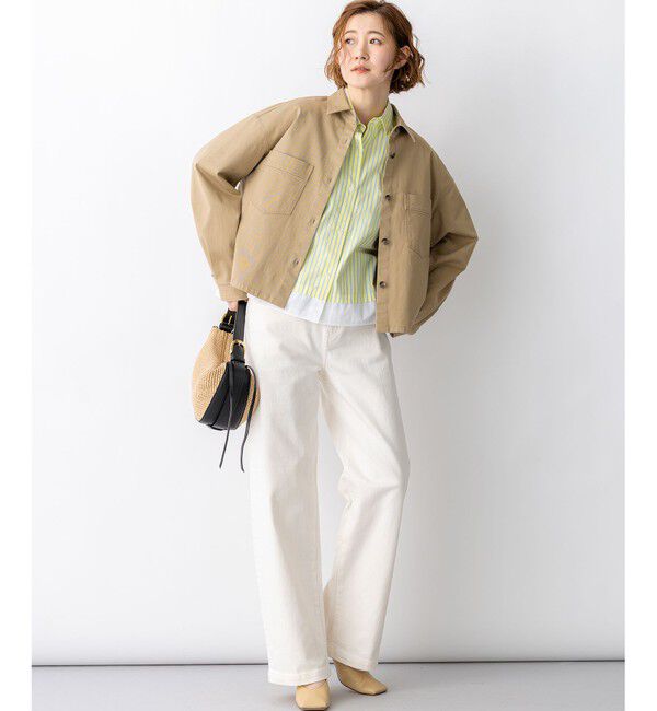 23区「【Oggi掲載】CANCLINI レギュラーカラー ストライプ クロップドシャツ」|シャツ・ブラウス|