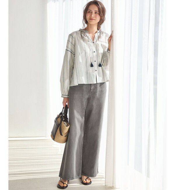 23区「【SLOW/一部店舗限定】ワイドシルエット デニム パンツ」|デニム|