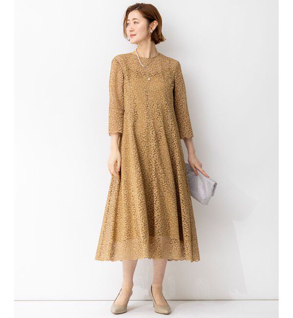 23区「【APPLAUDIR】ニュアンスフラワーレース ドレス」|ドレス|