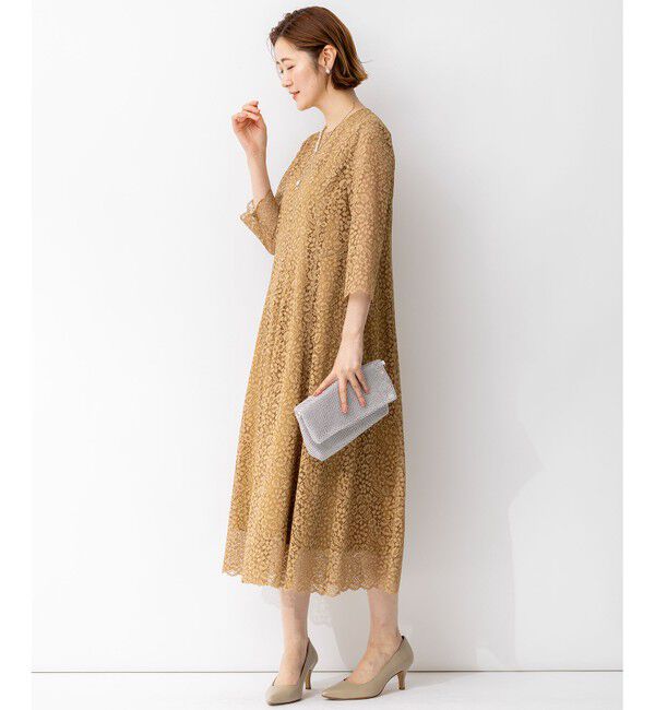 23区「【APPLAUDIR】ニュアンスフラワーレース ドレス」|ドレス|