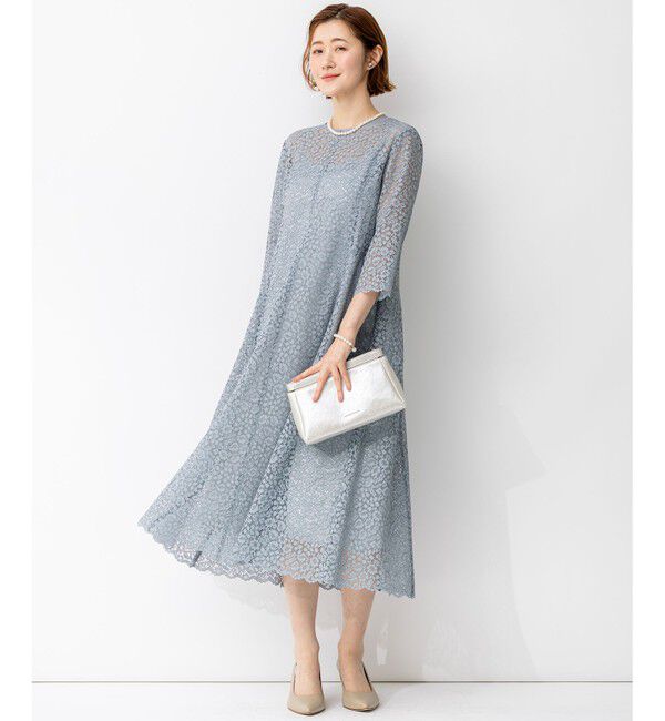 23区「【APPLAUDIR】ニュアンスフラワーレース ドレス」|ドレス|