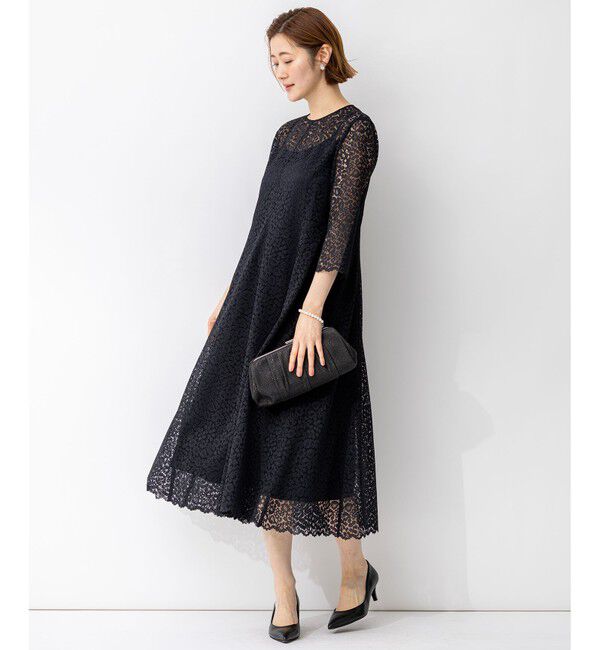 23区「【APPLAUDIR】ニュアンスフラワーレース ドレス」|ドレス|