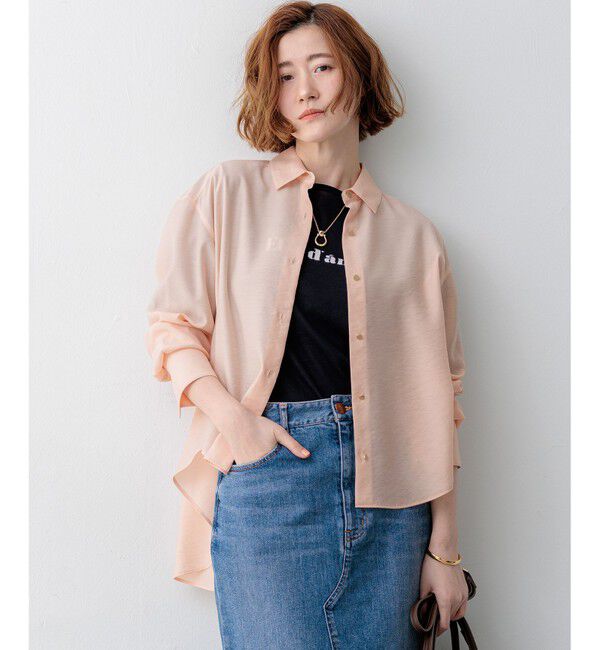 23区「【CanCam掲載】シアータンブラー シャツ」|シャツ・ブラウス|ピンク系