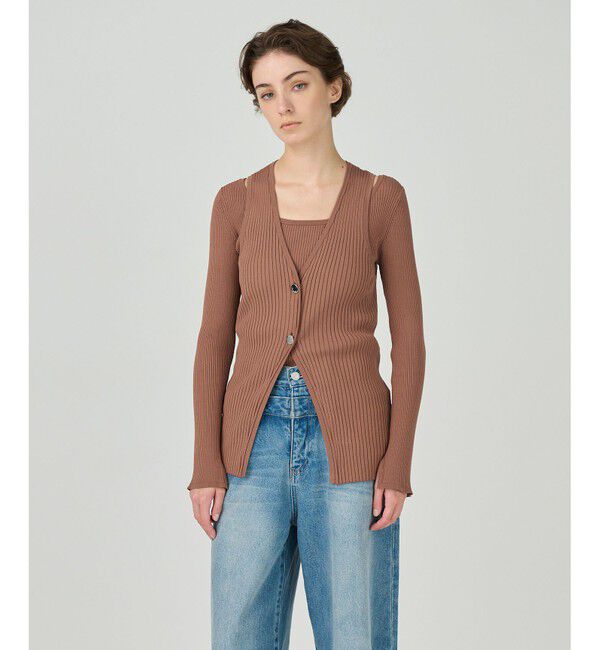 Diagram「リブニットベスト」|ベスト・ジレ|ブラウン