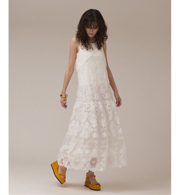 Diagram「ロゴ刺繍レースワンピース」|ワンピース|