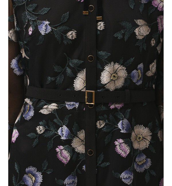 GRACE CONTINENTAL「マルチ刺繍フレアワンピース」|ワンピース|