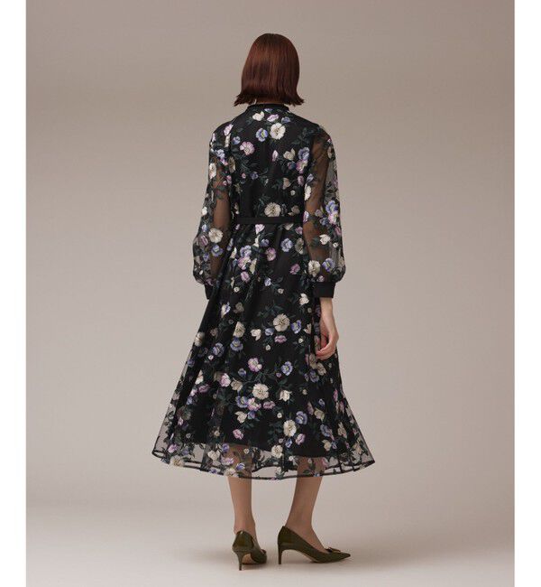 GRACE CONTINENTAL「マルチ刺繍フレアワンピース」|ワンピース|