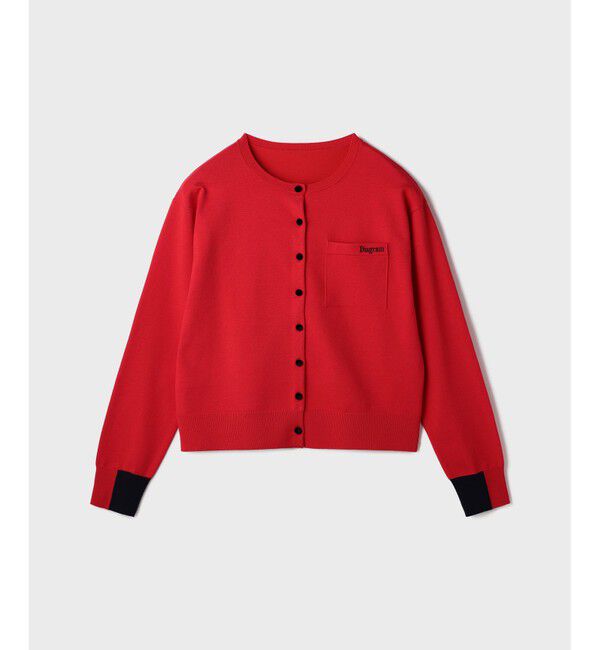 Diagram「バイカラーロゴニットカーディガン」|カーディガン|