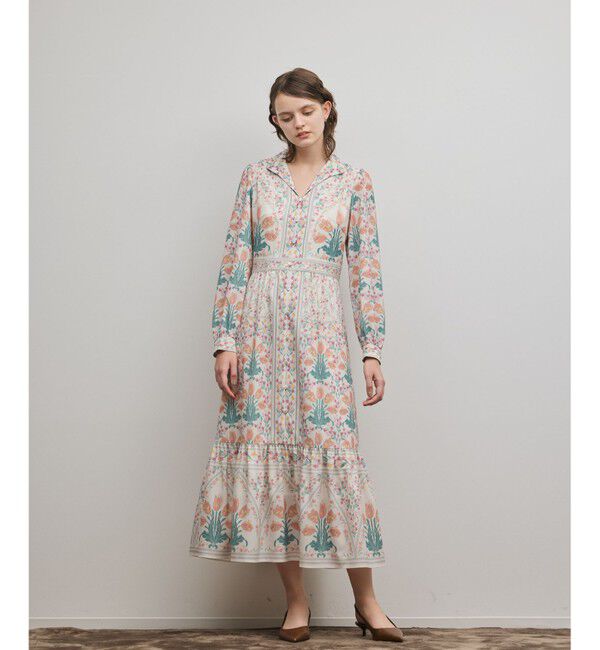 GRACE CONTINENTAL「フラワーパターンプリントワンピース」|ワンピース|