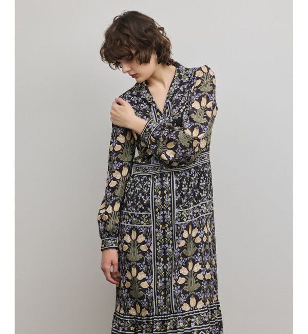 GRACE CONTINENTAL「フラワーパターンプリントワンピース」|ワンピース|