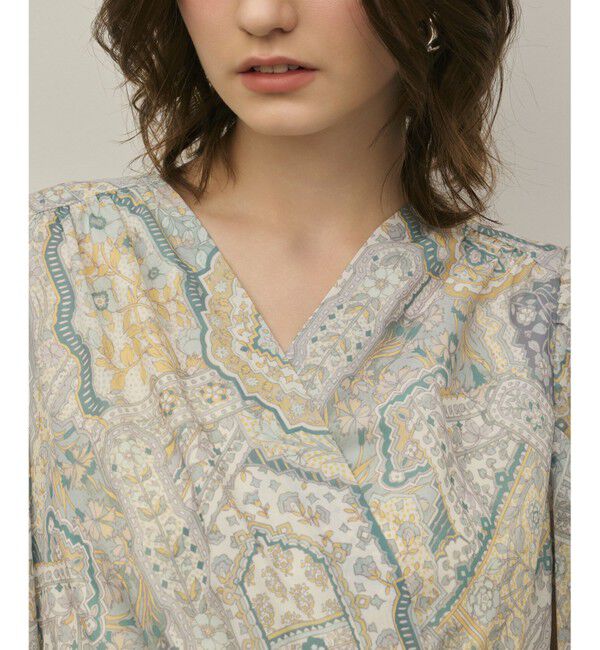 GRACE CONTINENTAL「パッチワークプリントワンピース」|ワンピース|