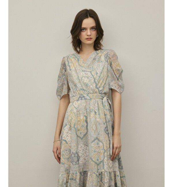 GRACE CONTINENTAL「パッチワークプリントワンピース」|ワンピース|