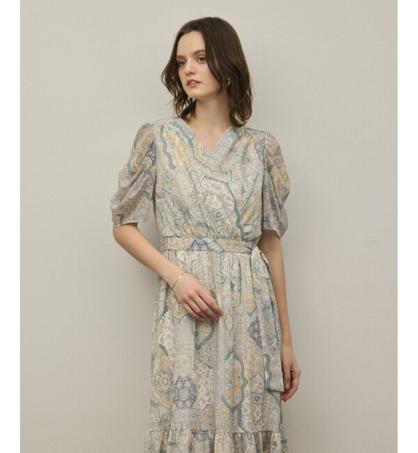 GRACE CONTINENTAL「パッチワークプリントワンピース」|ワンピース|