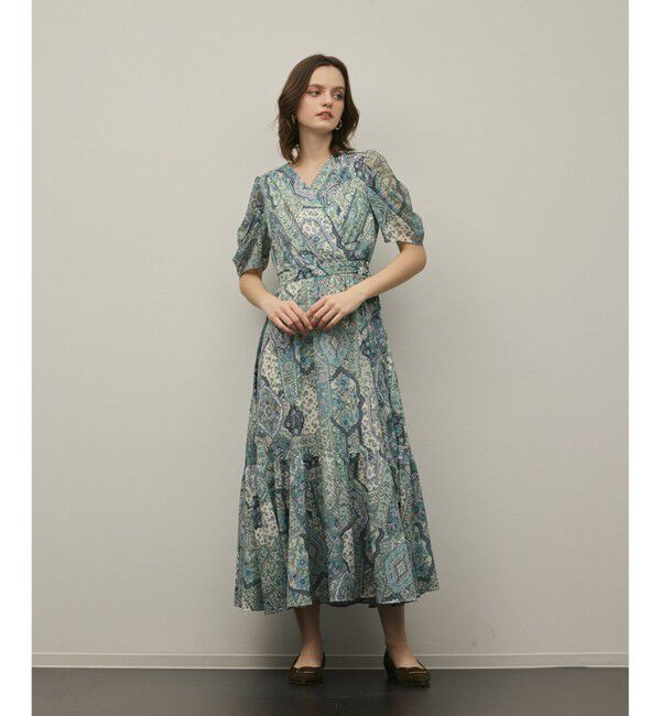 GRACE CONTINENTAL「パッチワークプリントワンピース」|ワンピース|