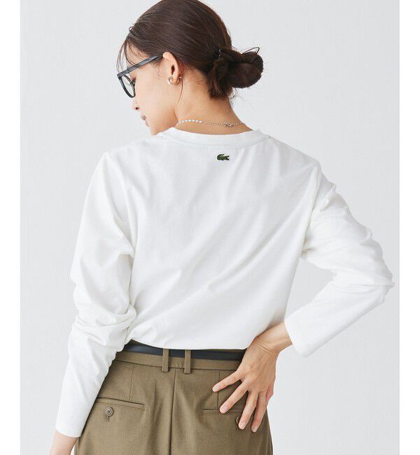 LACOSTE「ワンポイントロゴ刺繍長袖Tシャツ」|Tシャツ・カットソー|