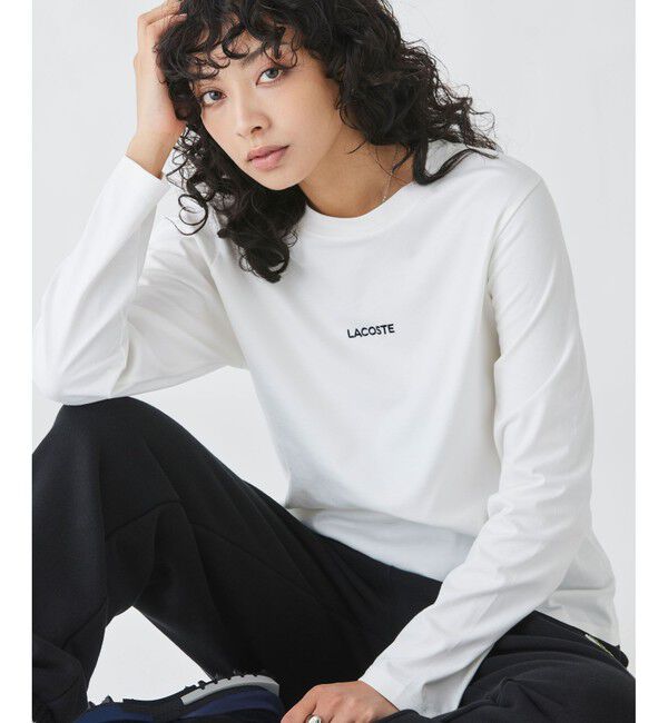 LACOSTE「ワンポイントロゴ刺繍長袖Tシャツ」|Tシャツ・カットソー|