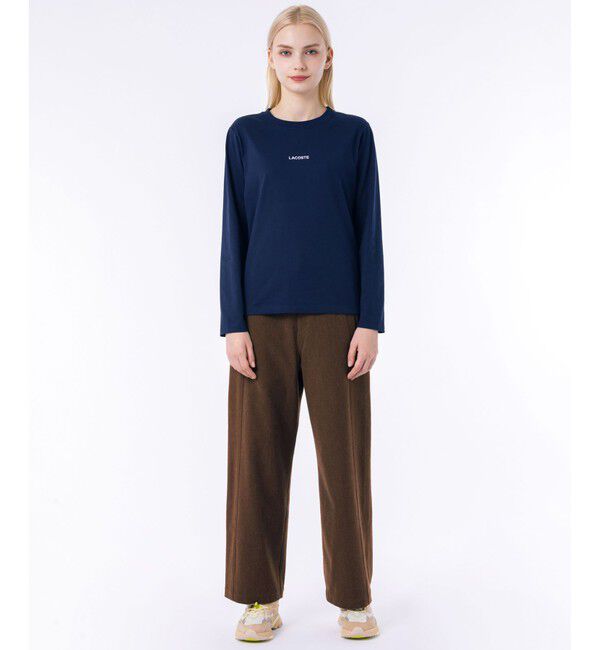 LACOSTE「ワンポイントロゴ刺繍長袖Tシャツ」|Tシャツ・カットソー|