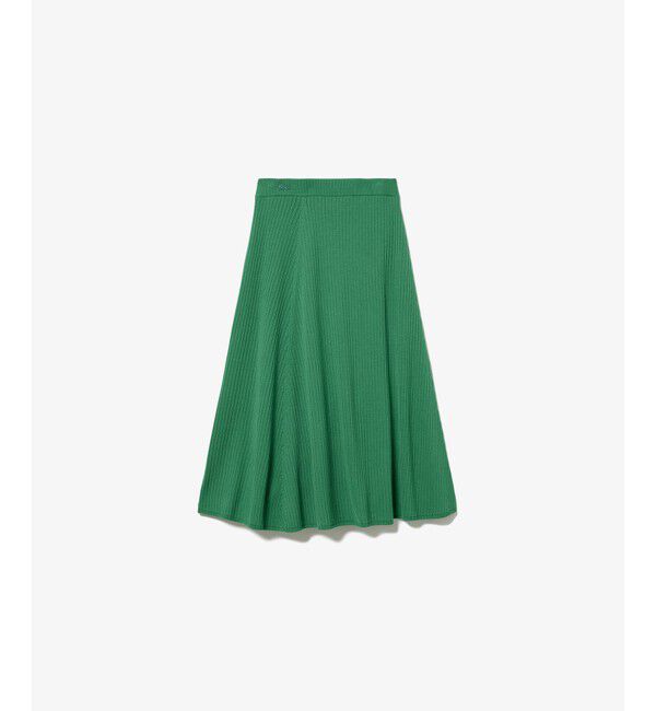 LACOSTE「ボリューム フレア 切り替えリブニットスカート」|スカート|