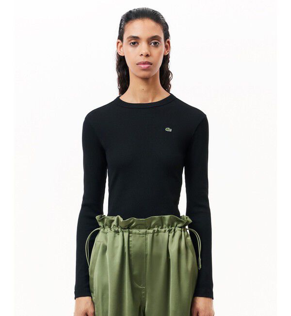 LACOSTE「ワンポイントリブニットスリムセーター」|Tシャツ・カットソー|
