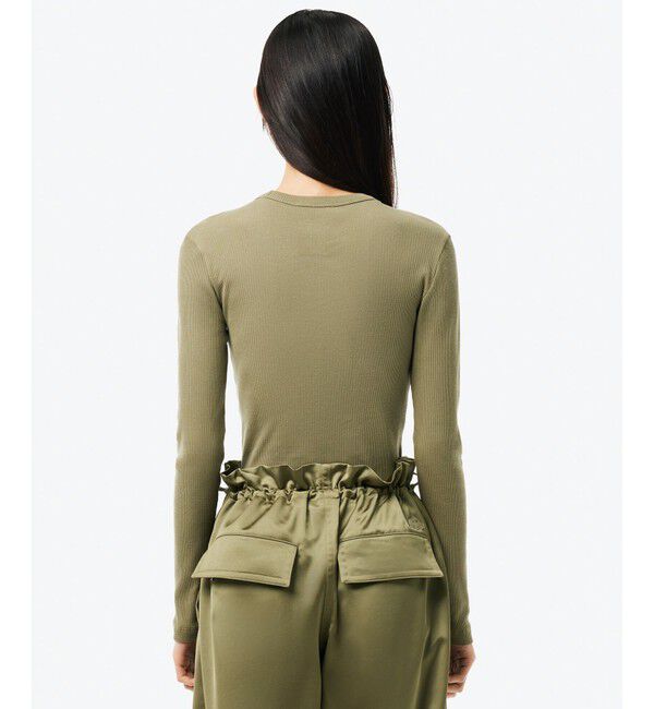 LACOSTE「ワンポイントリブニットスリムセーター」|Tシャツ・カットソー|