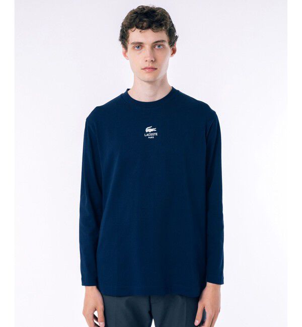 LACOSTE「オーバーサイズ PARISロゴ ヘビーウェイト 長袖Tシャツ / ロンT」|Tシャツ・カットソー|