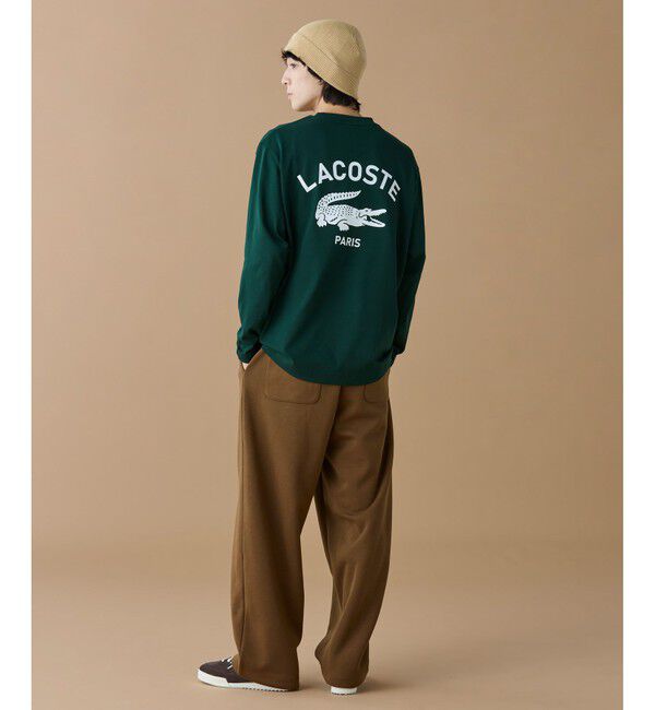 LACOSTE「オーバーサイズ PARISロゴ ヘビーウェイト 長袖Tシャツ / ロンT」|Tシャツ・カットソー|