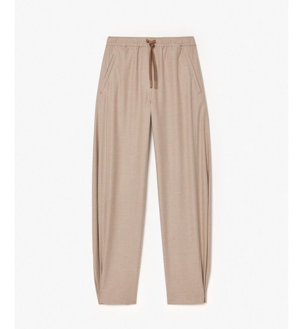 LACOSTE「フランネルワイドドレープトラウザー / ワイドテーパードパンツ」|チノ|