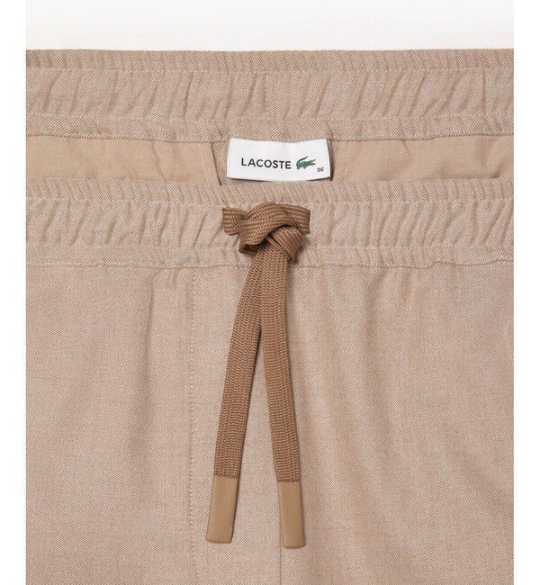 LACOSTE「フランネルワイドドレープトラウザー / ワイドテーパードパンツ」|チノ|